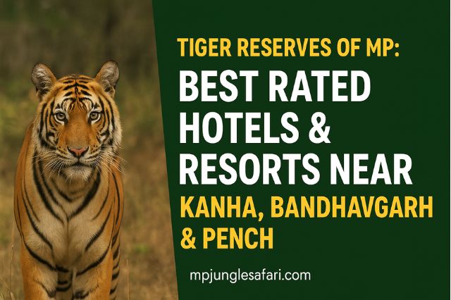 Luxury resorts and hotels near Kanha, Bandhavgarh, and Pench Tiger Reserves – MP Jungle Safari experience in Madhya Pradesh.
